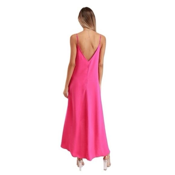 Lulu's Vibrant Pink Maxi Dress - Picture 3 of 12
